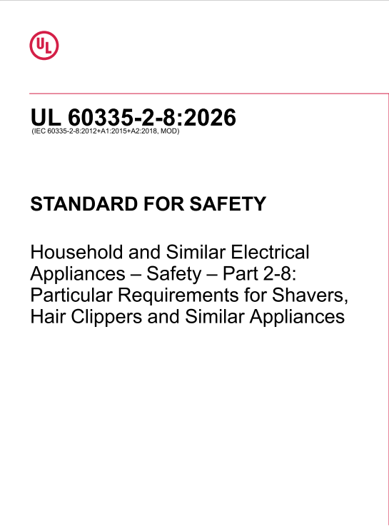 UL 60335-2-8 PDF UL 60335-2-8 PDF